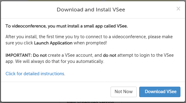Download and Install VSee message