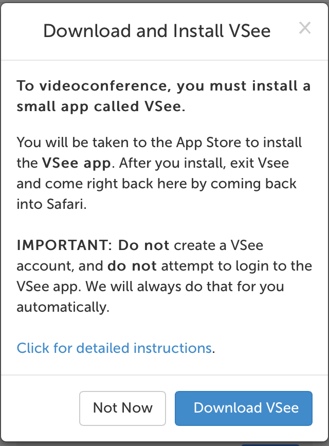 Download and Install VSee message on iPhone